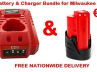 main image for ad 12v Battery &amp; Charger Bundle for Milwaukee Range of Tools