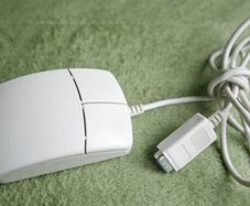 Vintage Commodore Mouse 2 Button Mouse - Ball Type - 9 pin serial port