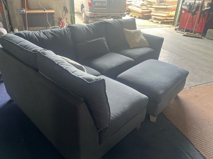 Blue corner sofa L shaped