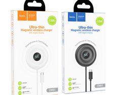 Hoco CW61 Phantom Magnetic Wireless Fast Charger With Digital Display Black
