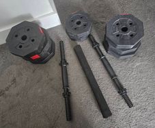 Dumbell 2x1 bars with 6 weights