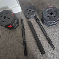 Dumbell 2x1 bars with 6 weights