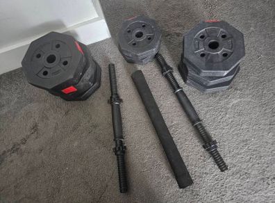 Dumbell 2x1 bars with 6 weights