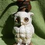 Antique German Dresden Sitzendorf Porcelain Novelty Owl Oil Lamp Image 9