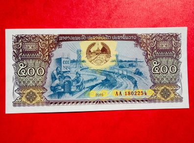 Lao / Laos  500 Kip  2015  ( uncirculated )