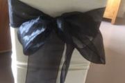 10 Black Organza Chair Sashes