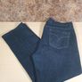 womens Calvin Klein dark blue navy denim jeans Size 32/14  W 34 L 27 Image 4