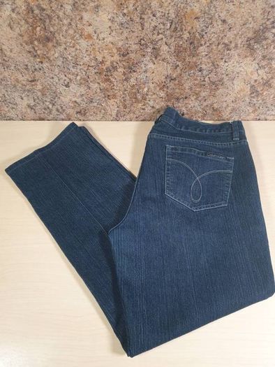 womens Calvin Klein dark blue navy denim jeans Size 32/14  W 34 L 27