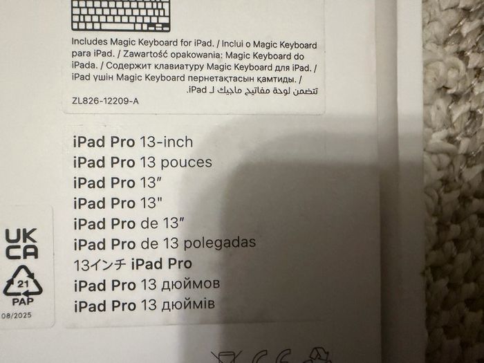 New! Apple Magic Keyboard + folio case for iPad Pro A2974