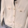 H&M knitted white Cardigan Image 4