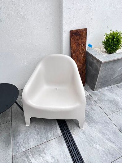 Outdoor Armchair White - Garden / Patio Chair