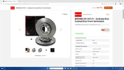 Brake Disc and Pads Audi A1