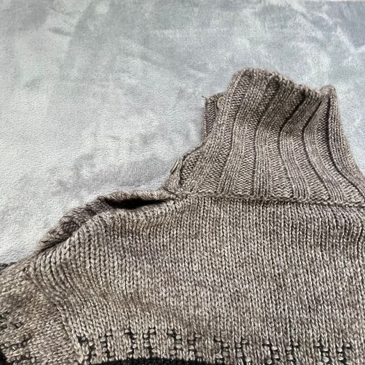 Armani Jeans Womens Roll Neck Jumper Sweater - Size 44 L - Grey - Mohair Blend