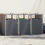 Metal Triple Wheelie Bin Shelter for 3 Bins NEW Image 3