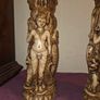 Pair of Vintage Carved Resin Vases Image 3