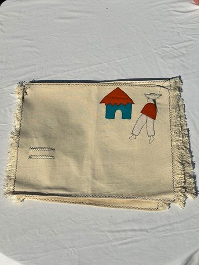 Vintage Folk Art Andean Embroidered Placemats - Set of 6 (Unused)