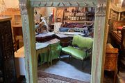 FLASH SALE! Was 1250 Now 700 !! Exquisite Large Ornate Carved Wood Painted Mirror
