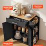 Kitchen Island Cart with Storage Mobile Rolling Storage Island on Swivel Wheels, with Drawer, Storage Cabinet Image 4