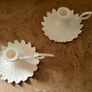 Antique pair of ornate chamberstick candleholders Image 3