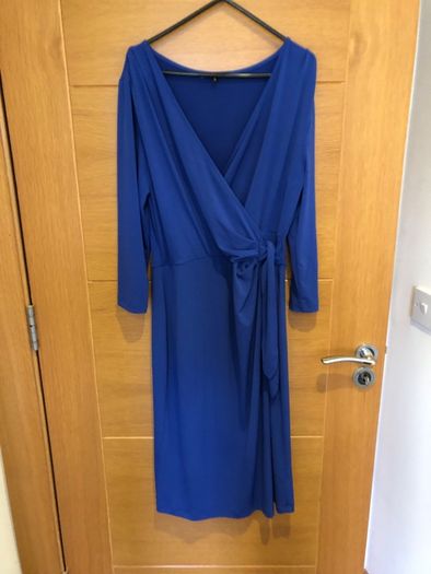Wrap dress royal blue 12