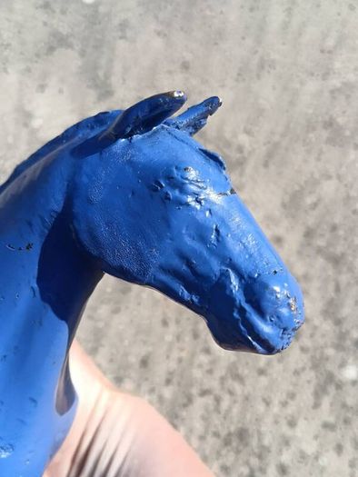 Cold Paint 12" Bronze Horse