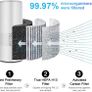 _Air Purifier for Home Hay fever with Genuine HEPA Filter, Air Filter Air Purifier with 2 Modes & Night Light, Portable Air Purifier for Dust, Smokers, Pollen, Skin Dandruff, Hay Fever Image 2