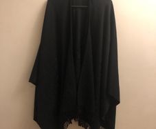 Peter James detailed poncho (one size)
