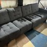 Grey 4 seater sofa couch Image 4