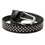 Unisex Black Studded Leather Belt Punk Rock Gothic Belt with Silver Rivets Image 3