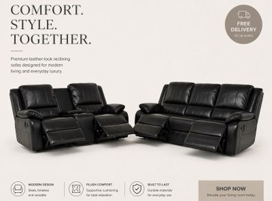 New Full Leather Larson Sofa Sets