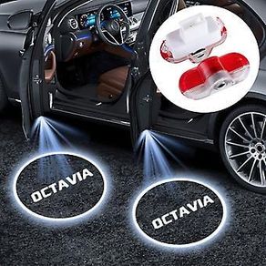 2Pcs LED Car Decor Door 3D Ghost Shadow Projector Courtesy Lights For Skoda Octavia A5 1Z 2 MK2 2001 - 2012 2008 2007 2006 2005