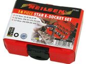 14 Pce Star E Socket Set E4 E5 E6 E7 E8 E10 E11 E12 E14 E18 E20 E22 E24 female