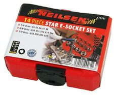 14 Pce Star E Socket Set E4 E5 E6 E7 E8 E10 E11 E12 E14 E18 E20 E22 E24 female