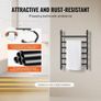 6 Bars Towel Warmer Rack, Wall Mounted Heated Towel Rack for Bathroom, IPX5 Waterpoof Towel Heater Rack with Timer & LED Display Screen Image 3