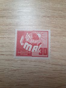 East Germany 1950 "60 Years 1st of May Celebrations" 30 Pfennig Stamp mint/MNH - free standard postage