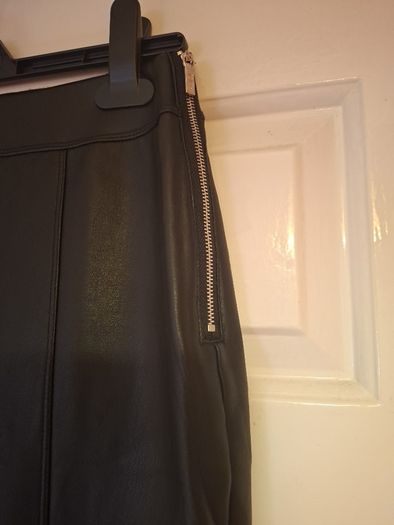 Amisu faux leather trousers