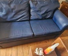 Dark Blue leatherette sofa