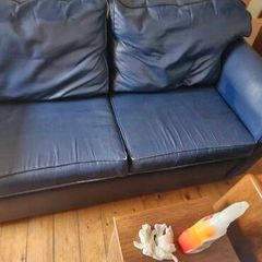 Dark Blue leatherette sofa