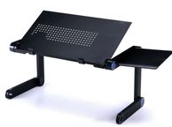 main image for ad Foldable Tablet Holder Stand Folding Adjustable Desk Table Laptop Ergonomic with Mouse Pad