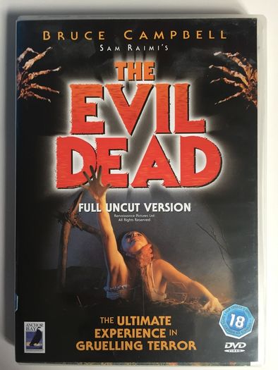 The Evil Dead (Full Uncut Version) Sam Raimi Film [1981] Bruce Campbell, Ellen Sandweiss, Richard DeManincor, Betsy Baker & Theresa Tilly [1xDVD Movie]