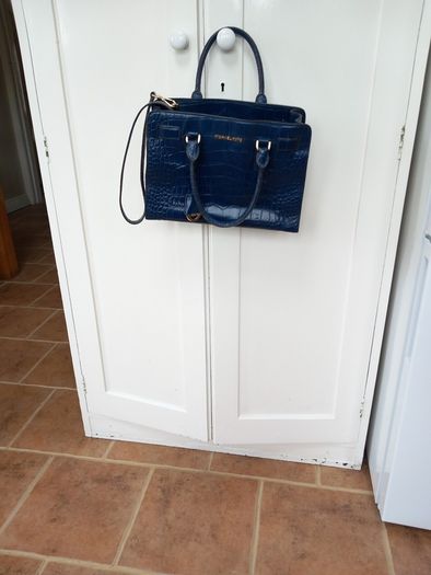 Michael Kors Navy Leather Bag