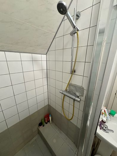 shower rail, thermostatic mixer and water saving shower head