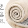 Living Room 120x160cm,3D Semicircular pattern Cream Area Rugs for Bedroom,Extra Large Rugs for living room,Machine Washable Anti Slip Short Pile Rug for Kids Room Bedroom Image 4