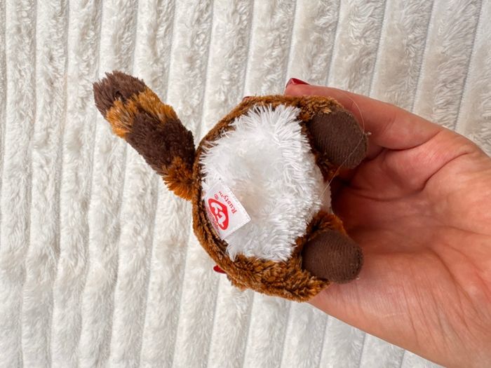 Ty Beanie Boos Rusty the Raccoon TySilk Beanie Soft Plush approx. 15 cm. Used Please see photos