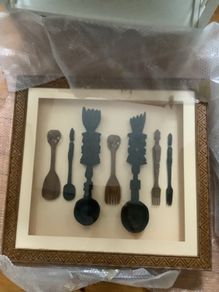Large Box Framed Oversized Untensils
