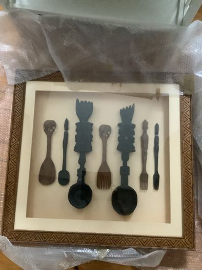 Large Box Framed Oversized Untensils