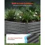 2 Pack Galvanized Raised Garden Beds, 2030 x 1020 x 460 mm, Rectangular Metal Planter Boxes Kit Outdoor, Elevated Planting Box with Gloves, Alu-Zinc, for Growing Flowers Vegetables, Dark Gray Image 6