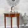 Solid Mahogany Console Table Semi-circular half moon Telephone Table Image 4