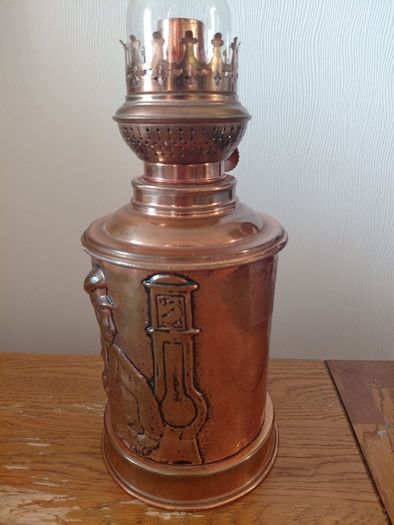 vintage French oil lamp