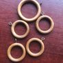 Wooden curtain rings with plastic hooks Image 2